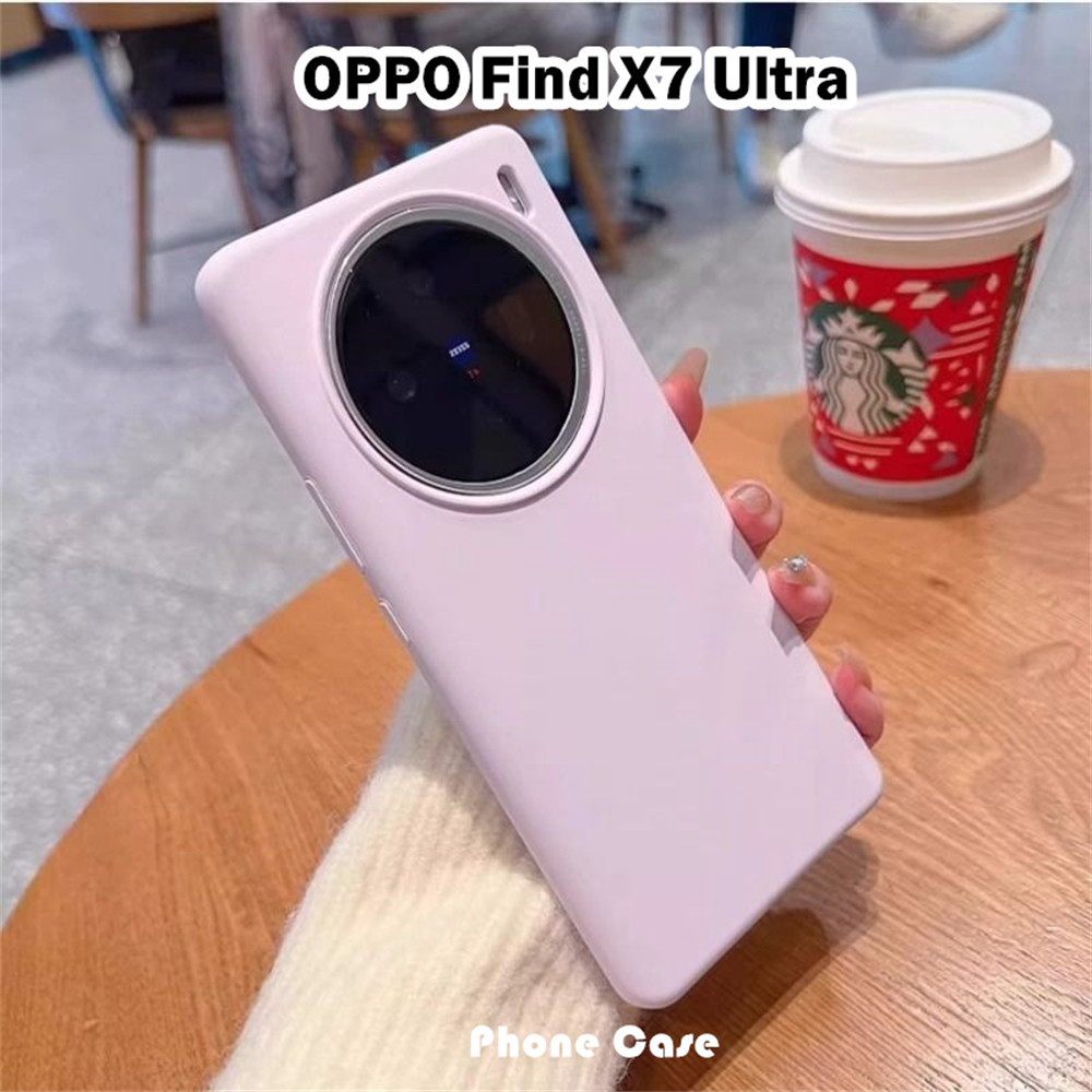 [Sáng Tạo] Dành Cho OPPO Find X7 Ultra Ốp Lưng Silicon Full Ốp Lưng Điện Thoại Màu Trơn Cổ Điển Chốn