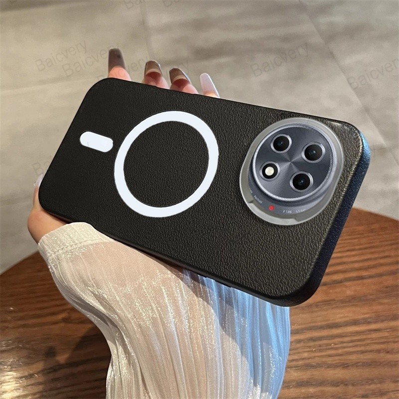 Dành Cho Tecno Camon 30S / Camon 30s Pro Da PU Mềm Có Nhãn Dán Từ Tính Tự Dính