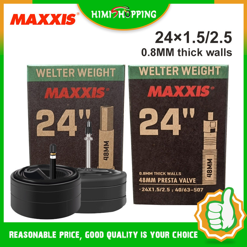 1 Máy Tính MAXXIS Xe Đạp Ống Trong 24 inch Ống Trong AV / FV 48 Mm đâm Chống Thổi 24 * 1.5 / 2.5 Ống