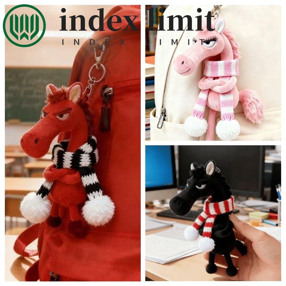 INDEX GIỚI HẠN Móc Khóa Ngựa, Hoạt Hình Có Khăn Cho Ngựa Búp Bê Sang Trọng, Nhồi Bông Tinh Tế Màu Đe