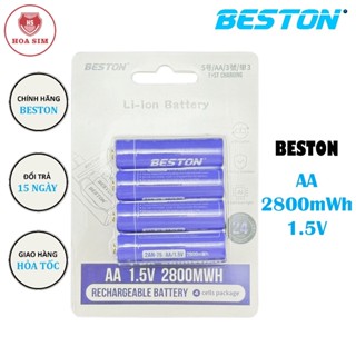  Bộ 4 Viên Pin sạc Beston AA  2A  1.5V dung lượng 2800mWh dùng cho karaoke,pin máy ảnh pin đồ chơi pin đồng hồ 