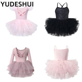 YudhEI Girl Ballet TuTu Dress, Váy Ba Lê Dài Tay Lông Tơ Trẻ Em, Váy Hoàng Tử Chuyên Nghiệp Dây Đeo Chéo Mềm Ballerina Cổ Tích Đầm Tốt Nghiệp