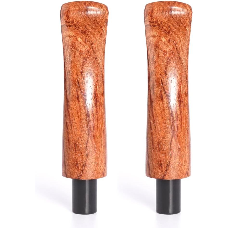 HEYSONG 2 Chiếc Thân Gỗ Hồng Tay Cầm Cong Thích Hợp Cho Bộ Lọc 9mm HSBE0083X2