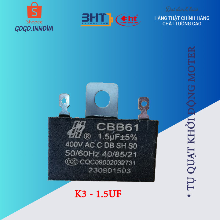Tụ quạt 2uf và 1.5uf - 3ht