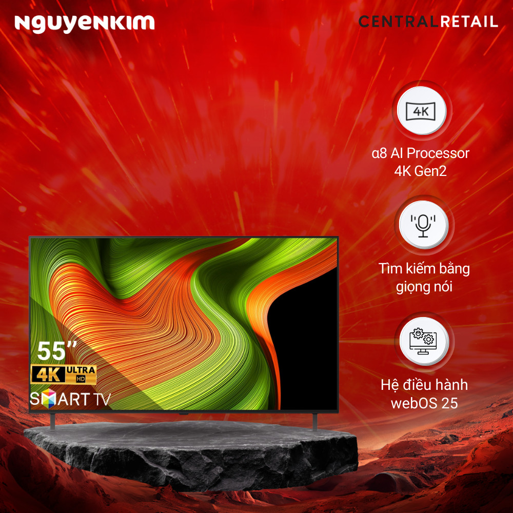 [Mới 2025] Smart Tivi OLED LG 4K 55 inch OLED55B5PSA