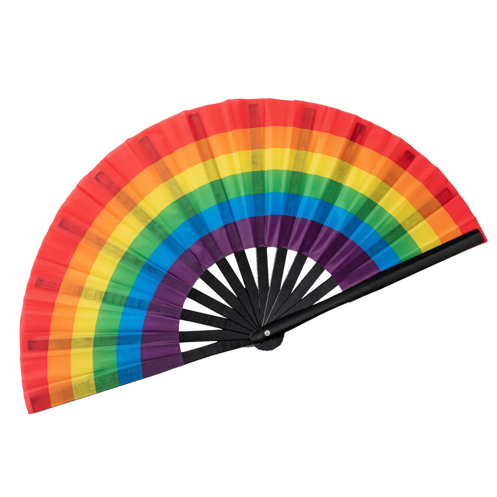 Trải nghiệm thoải mái Quạt cầm tay Di động Lgbt Pride Rainbow Folding Fan cho các lễ hội Sự kiện Quạ