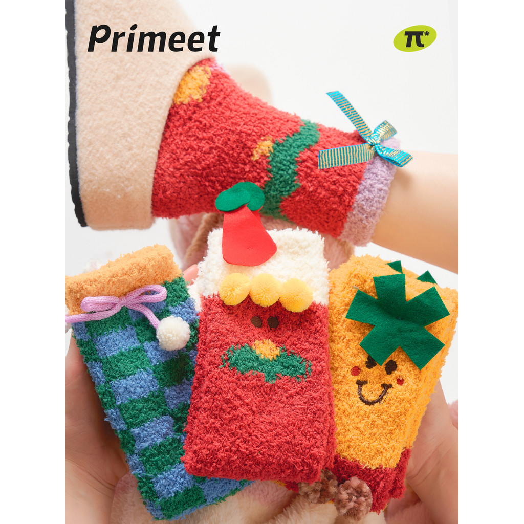 Pami Tất Nữ Thu Đông Cho Giáng Sinh, Dày Ấm Với Lông Cừu