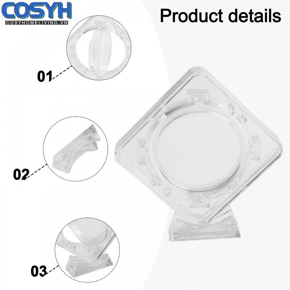 <cosyh>Acrylic Coin Storage Box Transparent Display Case for Collectible Medals (1PC)