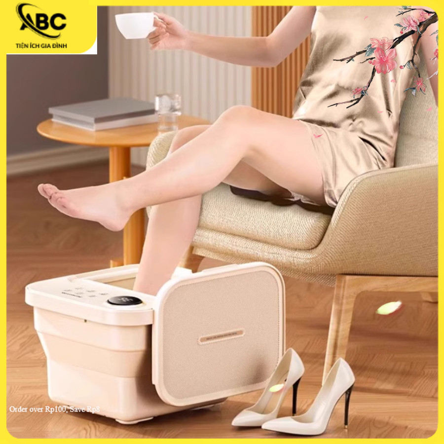 Máy ngâm chân massage gấp gọn CHIGO, SERA, Dụng cụ mát xa có sục khí và con lăn hỗ trợ thư giãn t.rị liệu