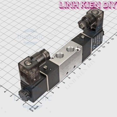 4V120-06-24 Van Khí Nén Điện Từ 24VDC 5 Cổng 2 Vị Trí Linh Kiện DIY