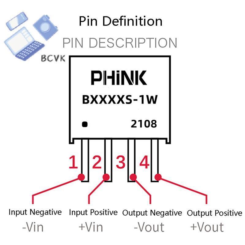 [BCVK] 2 Cái / lốc B0505S-1W B0505S B0505 SIP-4 IC Mới oril cách ly nguồn 5V đến 5V tốt