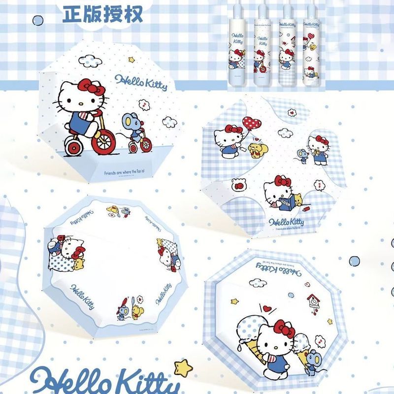 【Fast shipping】ô che mưa hello kitty  ô tự động hello kitty Hướng dẫn sử dụng ô Hello Kitty dễ thươn