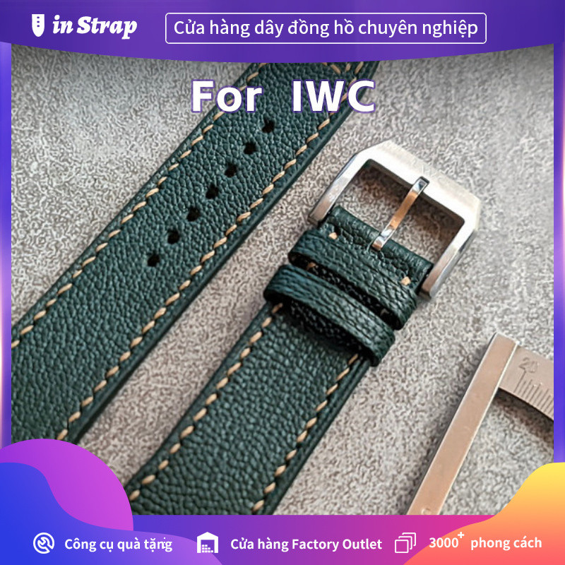 Áp dụng cho IWC, Dây đeo đồng hồ da dê kiểu Pháp thủ công 20 / 21 / 22mm cho dòng Mark Pilot