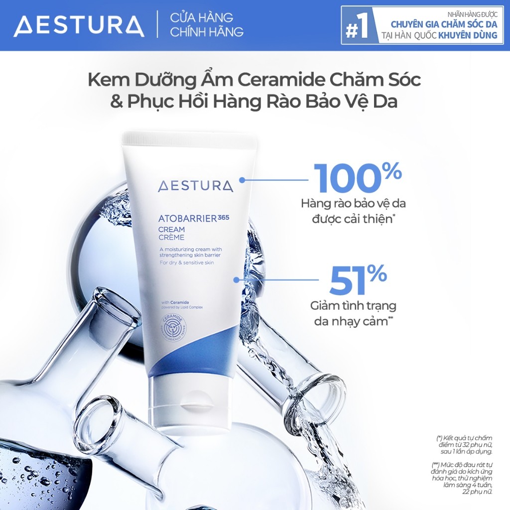 Kem dưỡng ẩm phục hồi và củng cố hàng rào bảo vệ da AESTURA ATOBARRIER365 Cream 80ml