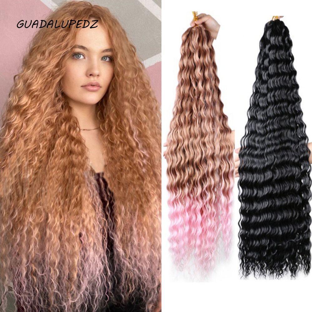 Tóc Giả Xoăn Sâu Sóng Nước Ombre Tổng Hợp, DIY Làm Đẹp Tóc Tự Nhiên