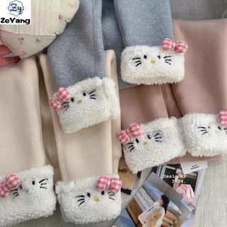 [ZY] 70-130 Hàng có sẵn Quần len lông cừu cho trẻ em Quần dày ấm áp mùa thu đông Quần legging hoạt hình cho bé gái Quần legging phù hợp Thời trang Quần áo trẻ em Vận chuyển nhanh