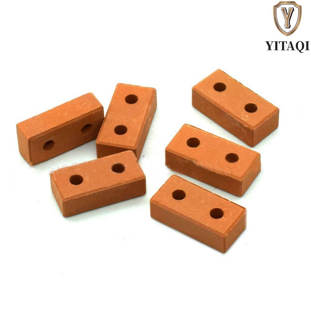 YITAQI Đồ chơi gạch giả YITAQI DIY, Mô hình gạch mini thật nhỏ màu đỏ, Bộ phận sân vườn nhà búp bê M