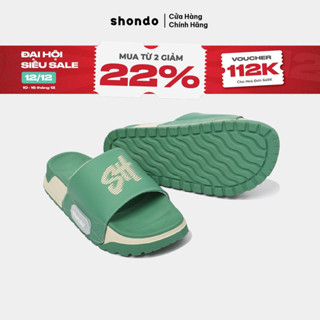  Dép Trendy Nam Nữ SHONDO Valentine Êm Thời Trang Thích Hợp Đi Học Đi Chơi Xanh Lá TRE2540 