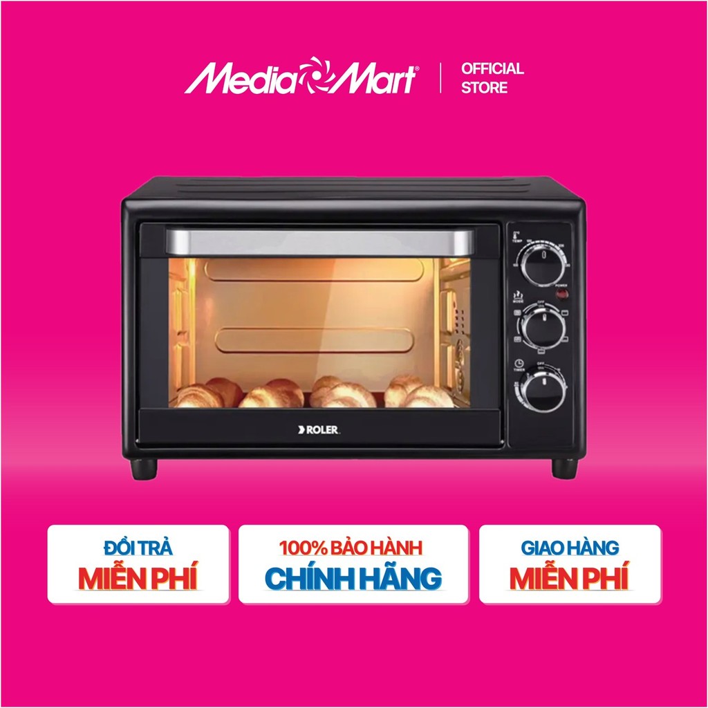 [MEDIAMART] - Lò nướng điện Roler Reo-3314 (38L, 1800W) - FREESHIP,Bảohànhchínhhãng