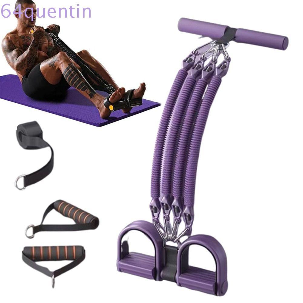 QUENTIN Pedal Pull-Up Sit-Up Trainer, 2 / 3 / 4-Strand 50 / 75 / 100 Pounds Pedal Căng Dây, Dụng cụ 
