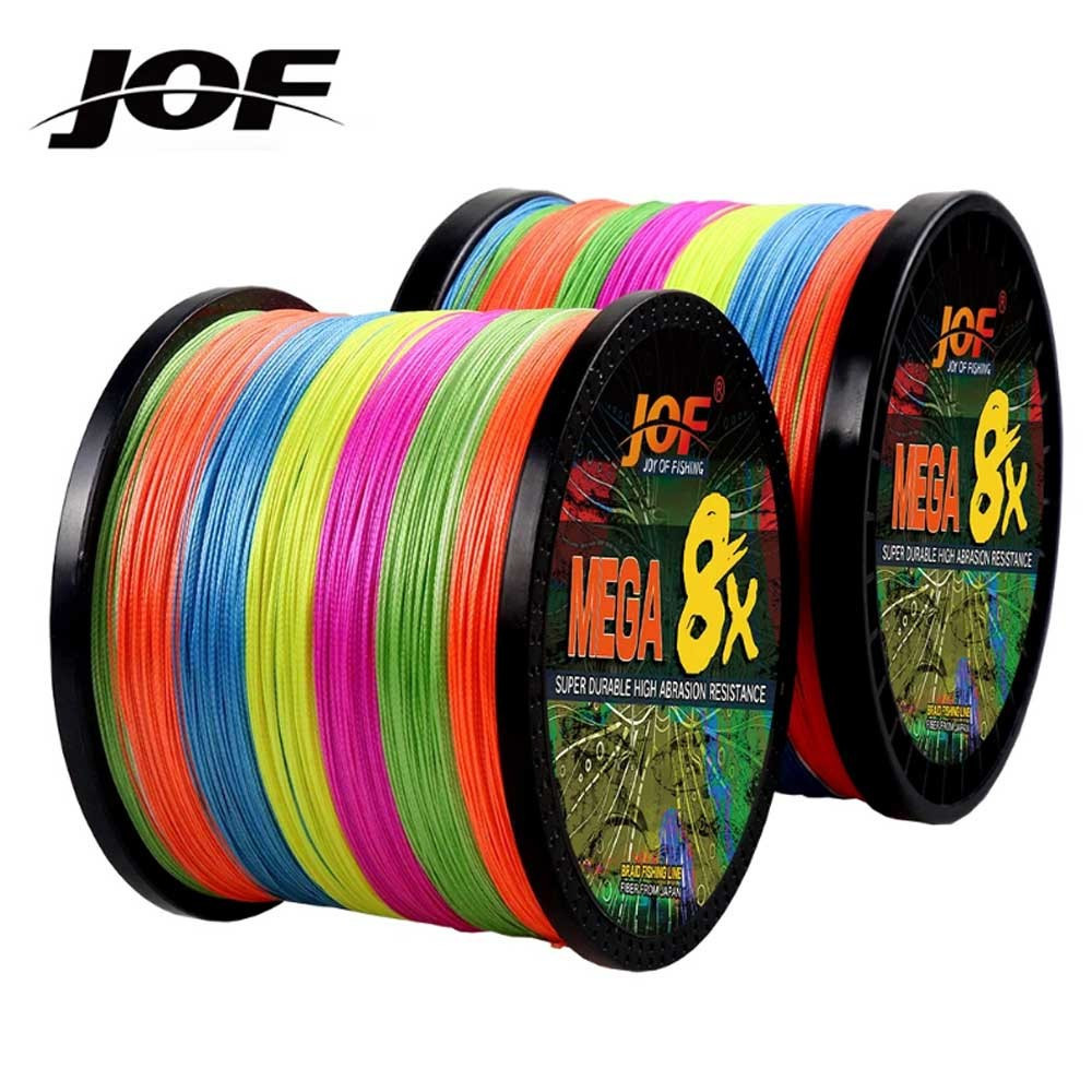 Dây câu cá chép PE 1000m, đa màu sắc, bền với nước mặn và làm mịn mồi