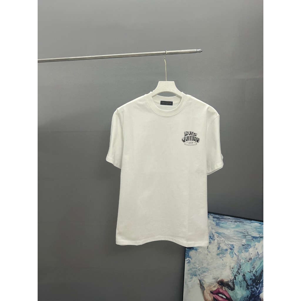 Áo Thun Nam Nữ Cặp Đôi Louis Vuitton, Phong Cách Xuân - Thu Đông,Slim-Fit và Cổ Tròn