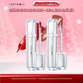  JUDYDOLL Combo 2 Son bóng Lâu trôi Không dính cốc Dưỡng ẩm "Ice-iron" Watery Lip Gloss 