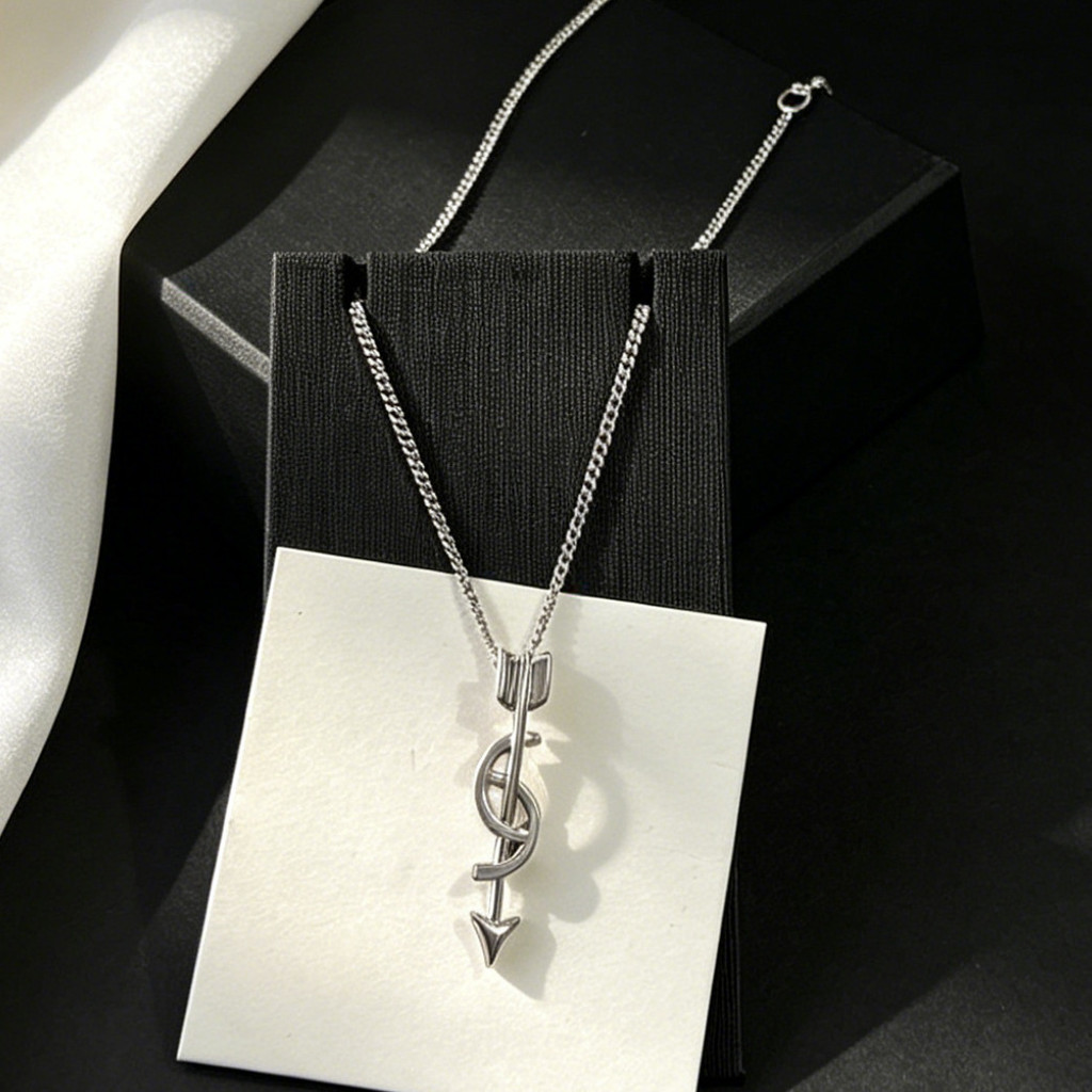 Vintage Stylish Cupid Necklace Long Arrow Versatile Necklace