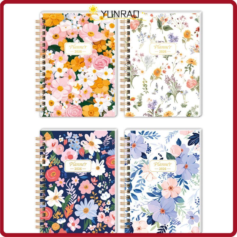 YUNRAO 2026 Planner, A5 Jan.2026 - Dec.2026 Lịch 2026, Lịch sắp xếp lịch trình Sổ tay cuộn chương tr