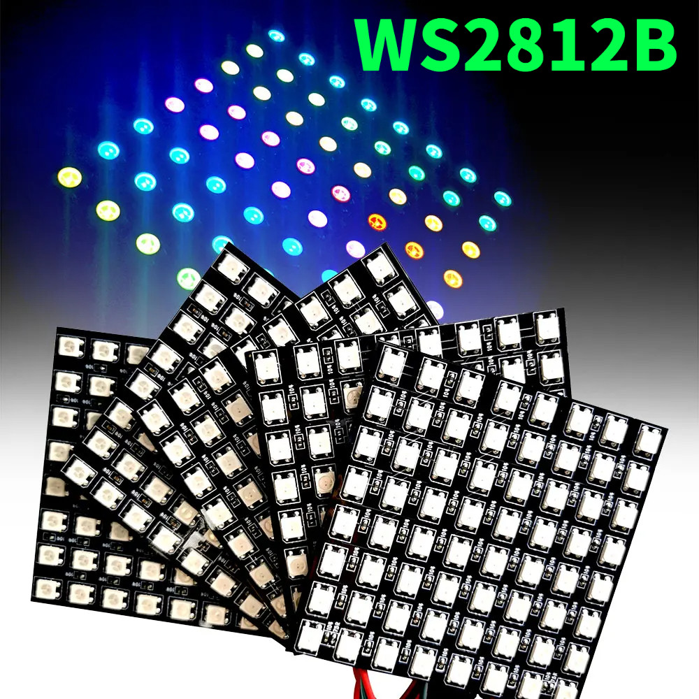 WS2812B 5050 RGB LED Bảng điều khiển linh hoạt kỹ thuật số WS2812 IC Mô-đun địa chỉ riêng Màn hình m