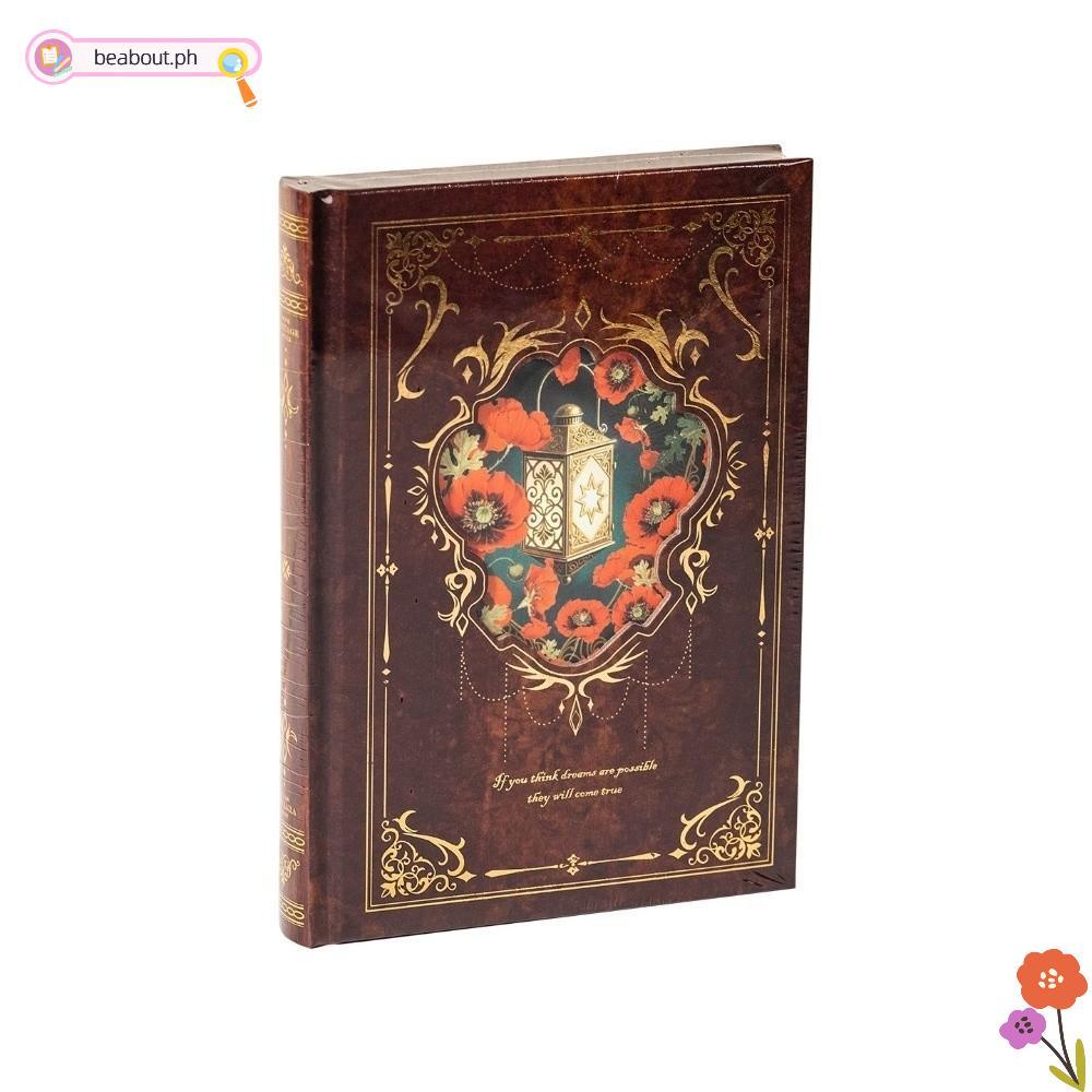 BEABOUT Nhật Ký A6, Sổ Lưu Niệm DIY A6 Bìa Cứng, Retro 192 Tờ Thế Kỷ Bài Thánh Ca Series Tạp Chí Not