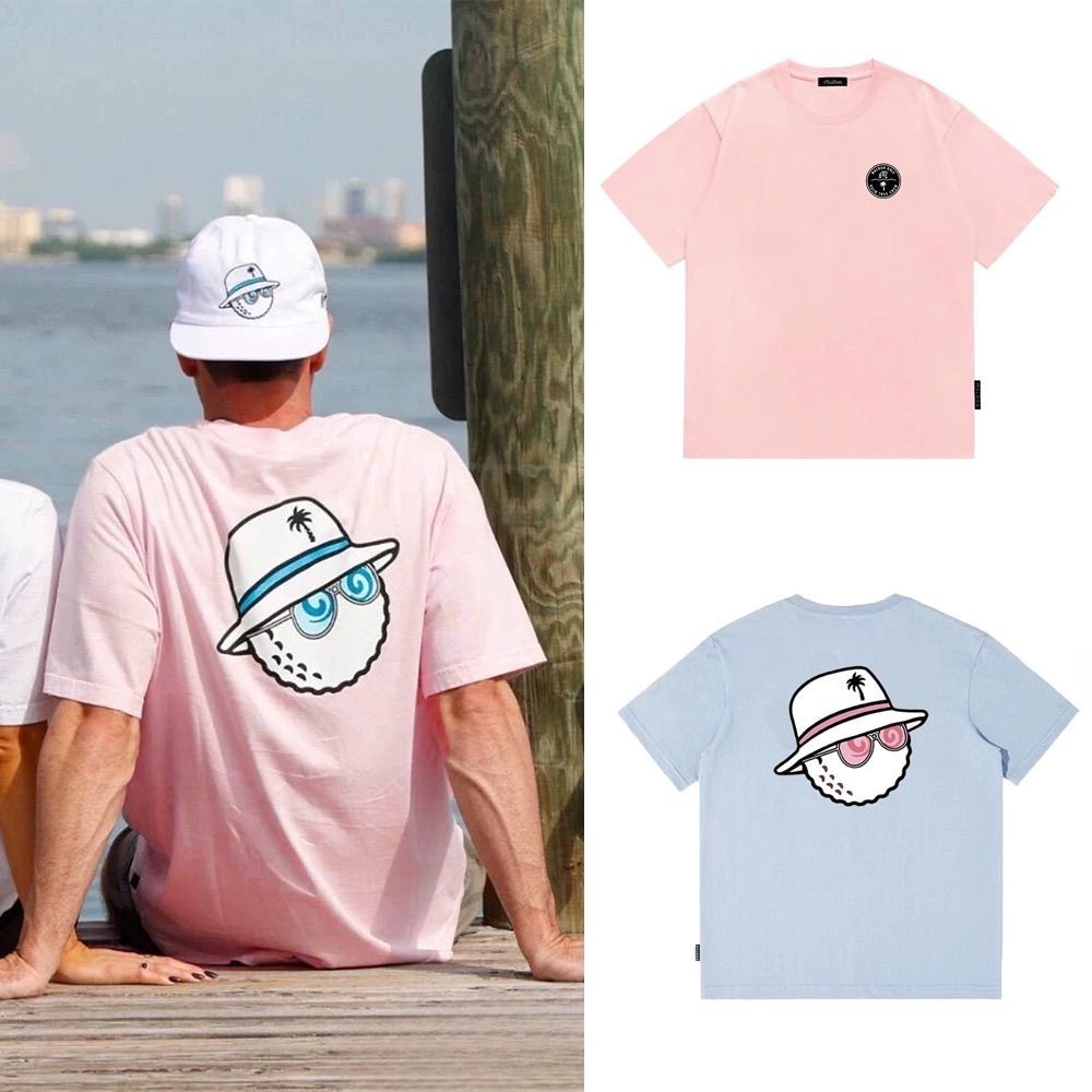 26 Phong Cách Mới MALBON Quần Áo Golf Nam Nữ MALBON Cotton Nguyên Chất Ngắn Tay Mùa Hè Áo Thun Nam N