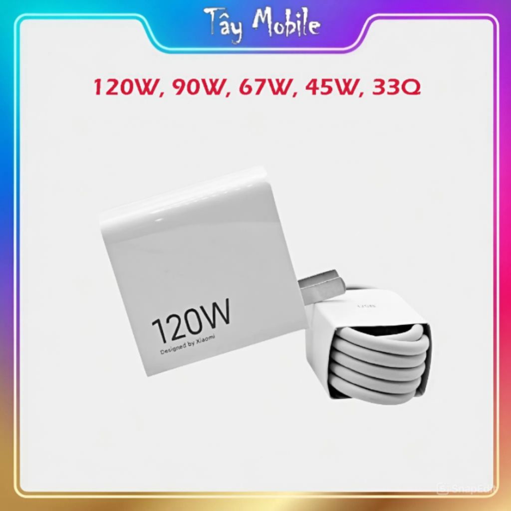 Bộ củ sạc và cáp Real Xiaomi 120W, 90W, 67W, 45W, 33W -