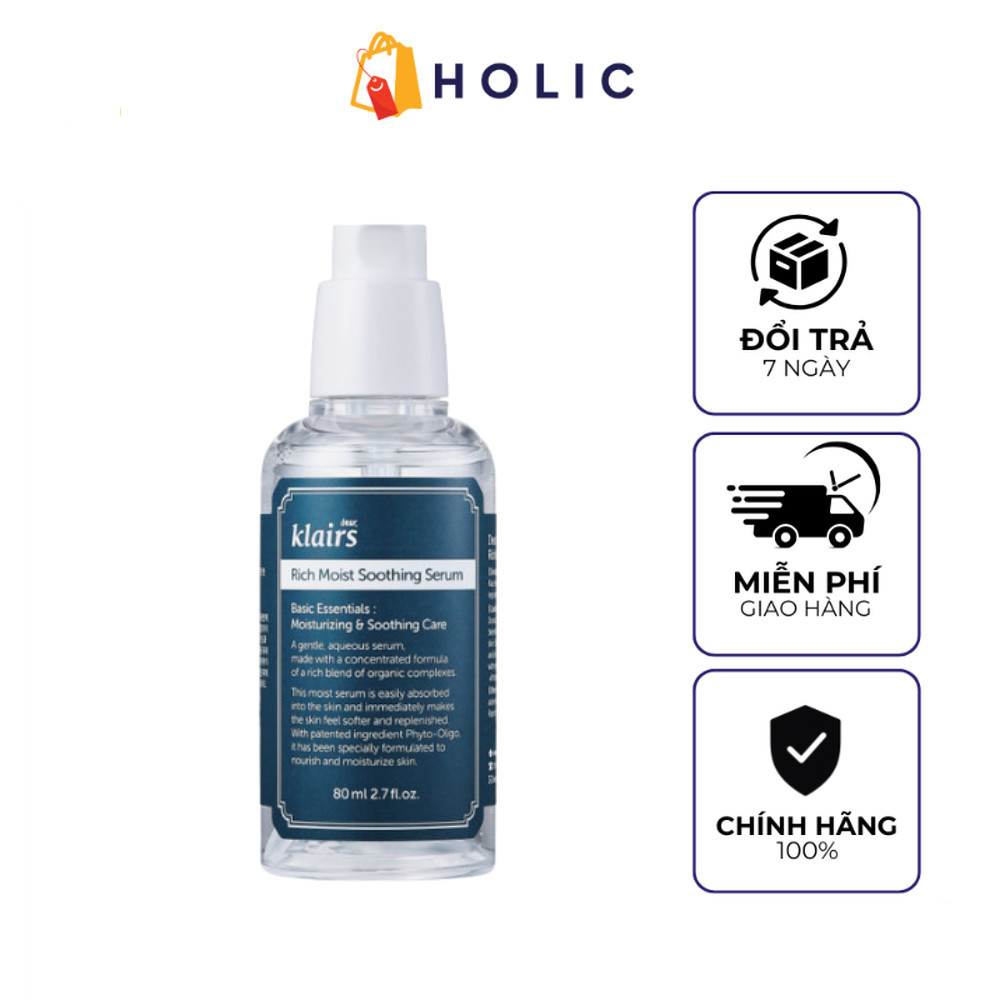 Tinh Chất Dưỡng Da Klairs Rich Moist Soothing Serum
