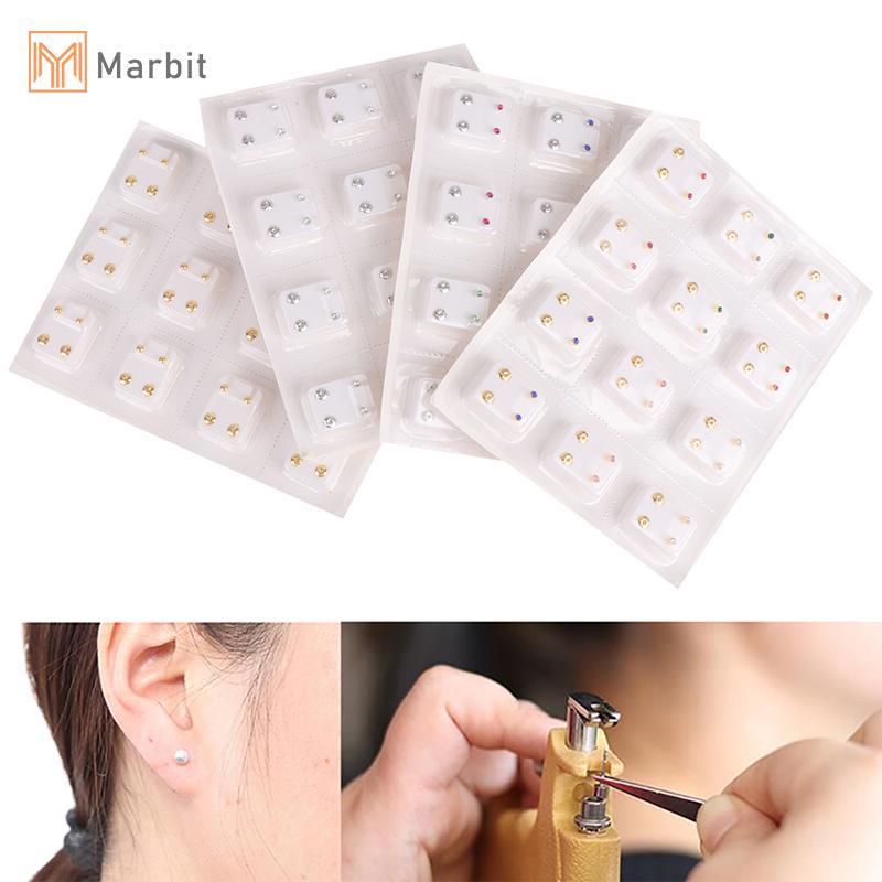 Marbit 24 Chiếc Bông Tai Y Tế Xuyên Dụng Cụ Tai Bông Tai Phẫu Thuật Thép Bông Tai Nữ Mới