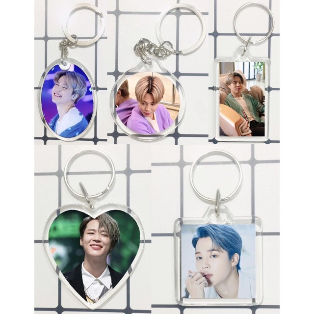 móc Móc khoá JIMIN BTS mica in 2 mặt ảnh khác nhau nhiều mẫu MPP