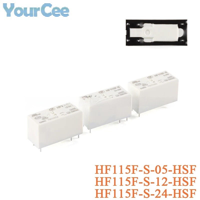 Rơle công suất cao HF115F-S HF115F-S-05-HSF HF115F-S-12-HSF HF115F-S-24-HSF HSF DC 5V 12V 24V 6 Pin