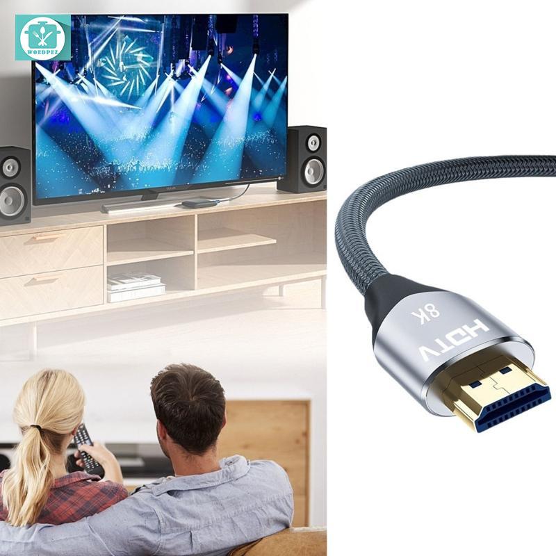 Cáp nối dài cổng HDTV Woedpez 8K60hz 8K60Hz 4K120Hz Độ phân giải cao để phát trực tuyến chơi game PC