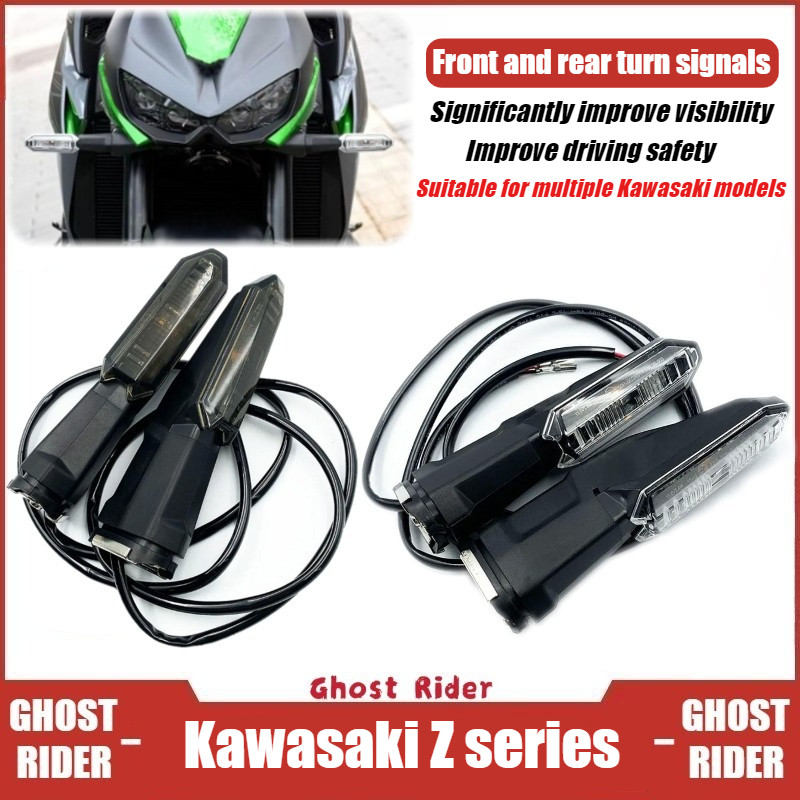 Dành Cho Kawasaki Z300 Z650 Z750 Z800 Z1000 Z1000R LED Trước & Sau Đèn Tín Hiệu Xe Máy Đèn Báo