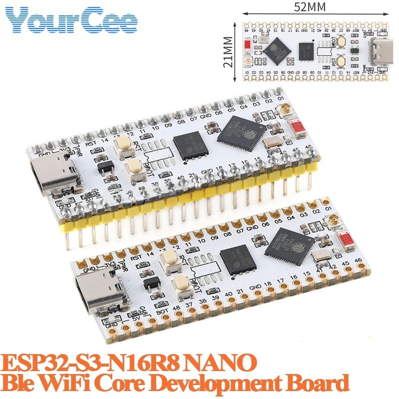 ESP32-S3-N16R8 ESP32 ESP32S3 N16R8 NANO Ble Tương thích Bluetooth WiFi Mô-đun bảng phát triển lõi kh