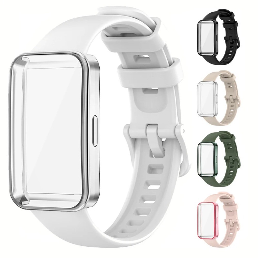 Ốp Lưng Mềm + Dây Đeo Silicon Cho Huawei Band 10 9 8 Ban Nhạc Phụ Kiện Vòng Tay Thay Thế Dây Đeo Tay