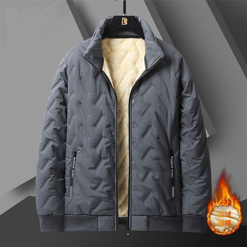 Áo khoác đệm Cotton xuyên biên giới Áo khoác nam lông cừu mùa đông Áo khoác rộng lông cừu dày ấm áp 