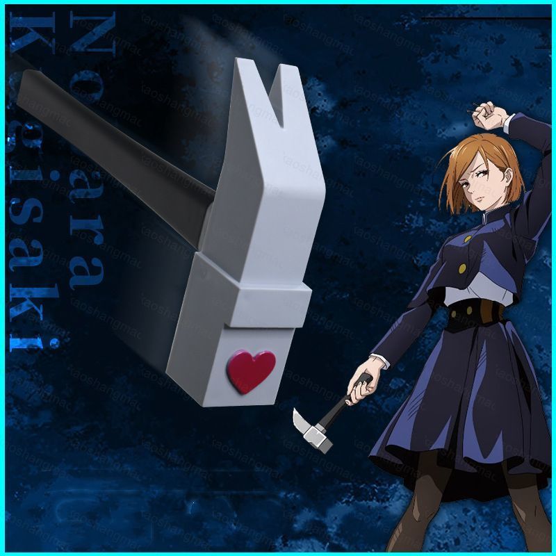 HK1 Jujutsu Kaisen Kugisaki Nobara Cosplay Vũ Khí Trái Tim Búa Đồ Chơi Anime Đạo Cụ Tiệc Halloween T