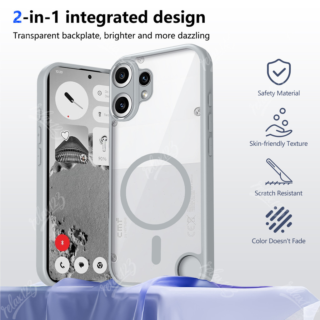 Dành Cho Điện Thoại CMF 2 Pro 5G Trong Suốt Mờ Thân Thiện Với Da Có Vòng Từ Tính Không Có CMF Phone2