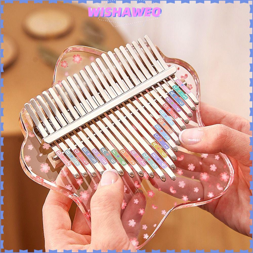Đàn piano ngón tay cái WISHAWEO, 17 phím Đàn piano ngón tay cái mini tinh tế, Nhạc cụ mini Marimba đ