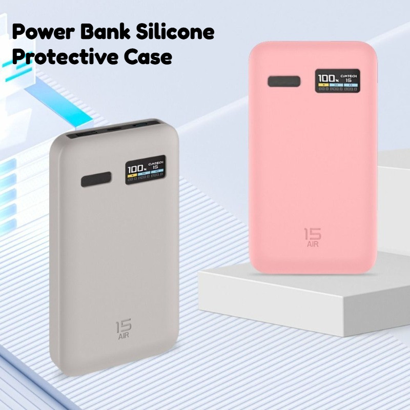 Di Động Power Bank Vỏ Silicon Mềm Cho CUKTECH No.15 AIR 15000mAh 100W Sạc Di Động Vỏ Chống Trầy Xước