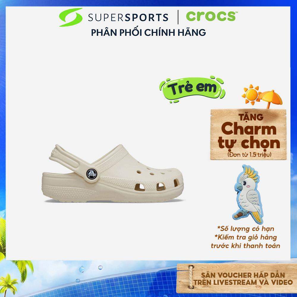 Giày Clog Trẻ Em Crocs Classic - Be - 206991-2Y2 ADS02 LS100