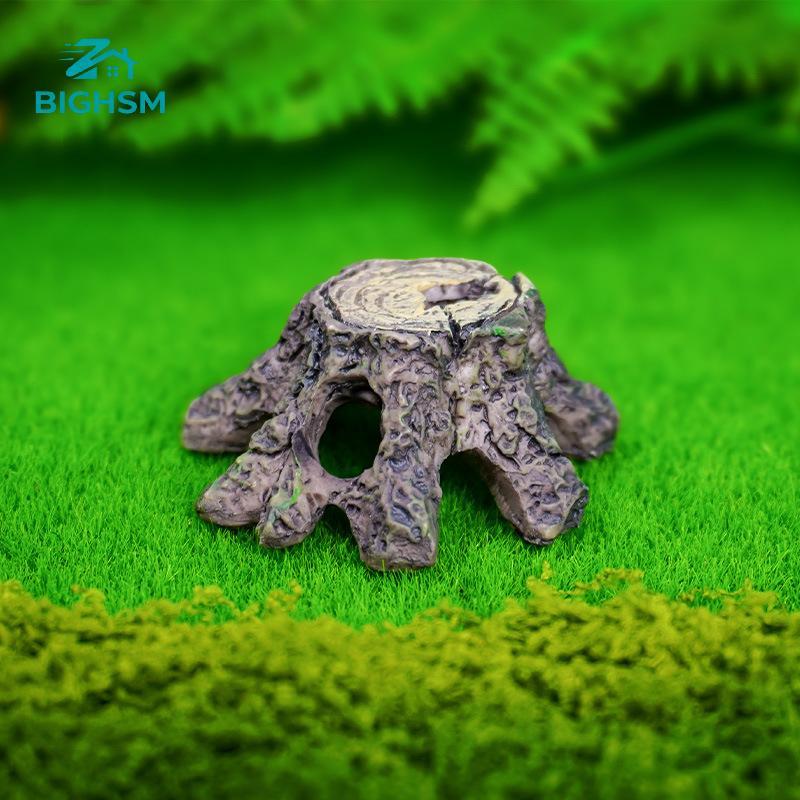 BIGHSM Fish Hide Cave Reptiles Basking Hide Habitat Reptiles Enthusiasts Gears Pet Habitat Phụ kiện 