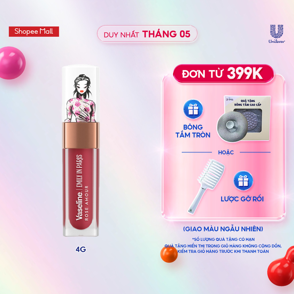 [New] Son Vaseline Emily In Paris  Rose Amour Tinted Lip Oil 4g (Hồng)