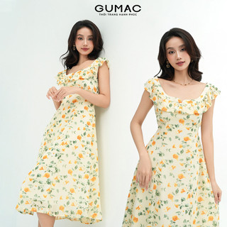 Đầm nữ GUMAC A xòe viền bèo  DE05034